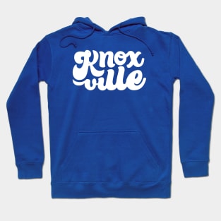 Knoxville Script - White + Blue Hoodie